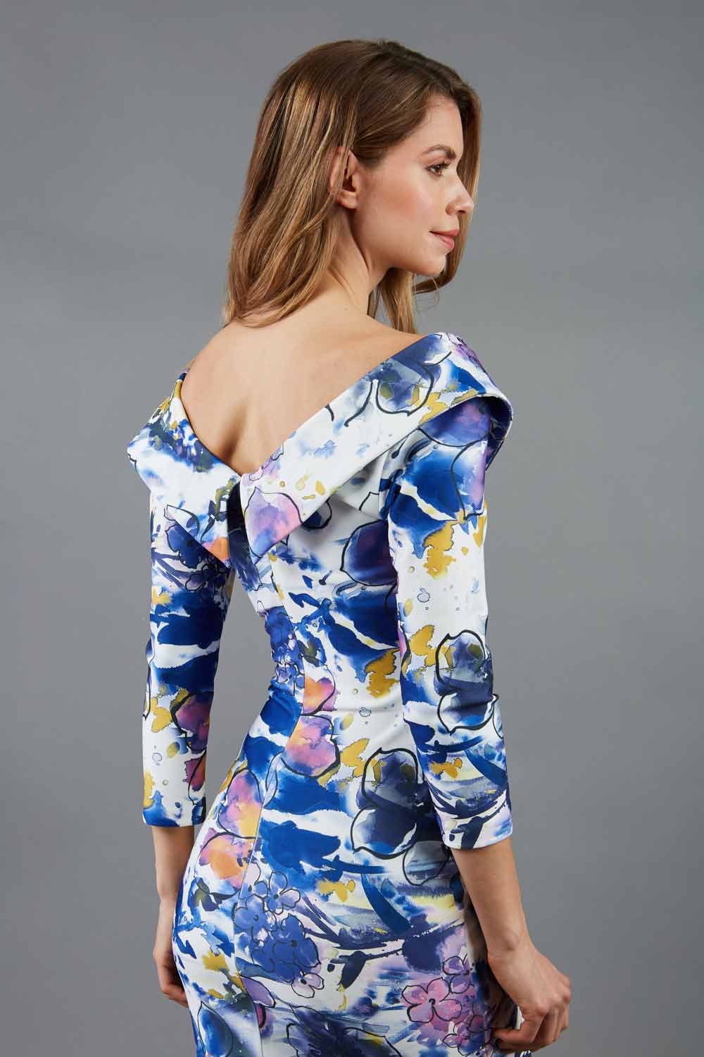 Eliza 3/4 Sleeve Print Dress 