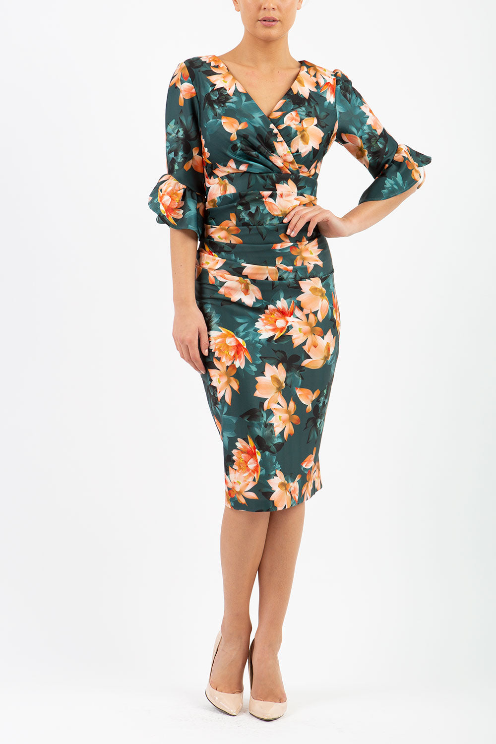 Ellen Contour Stretch Print Dress 
