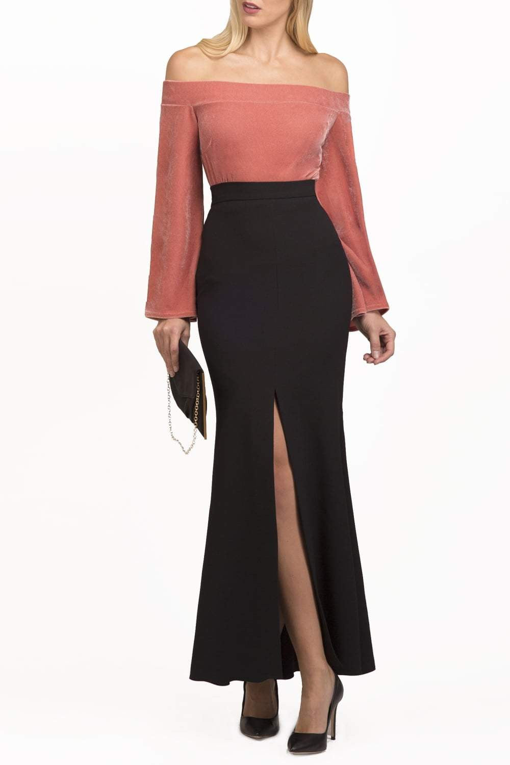 Esoteric Black Long Fishtail Skirt 