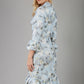 Fern Sleeved Blue Printed Dress 