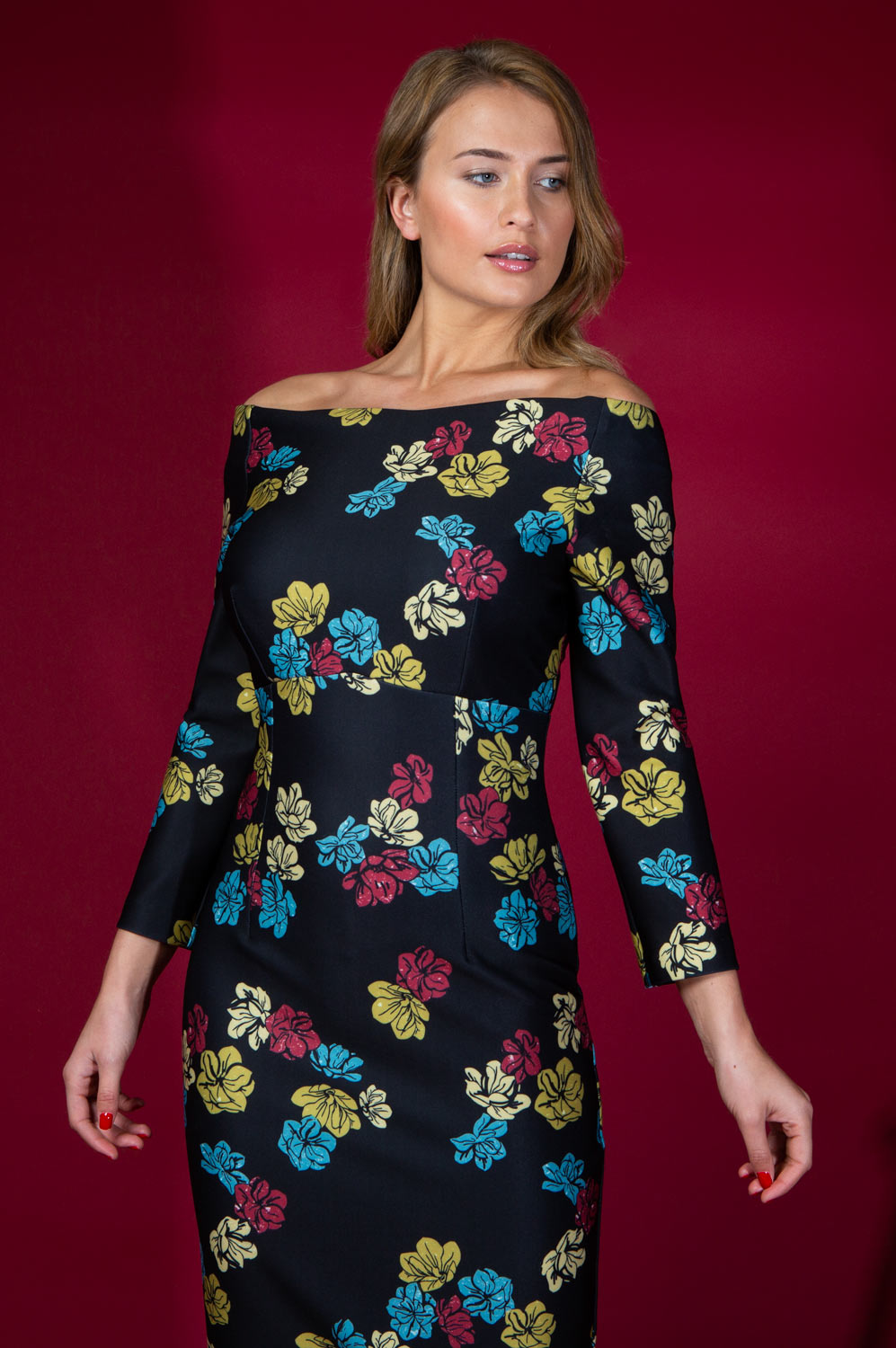 Garland Pencil Dress 