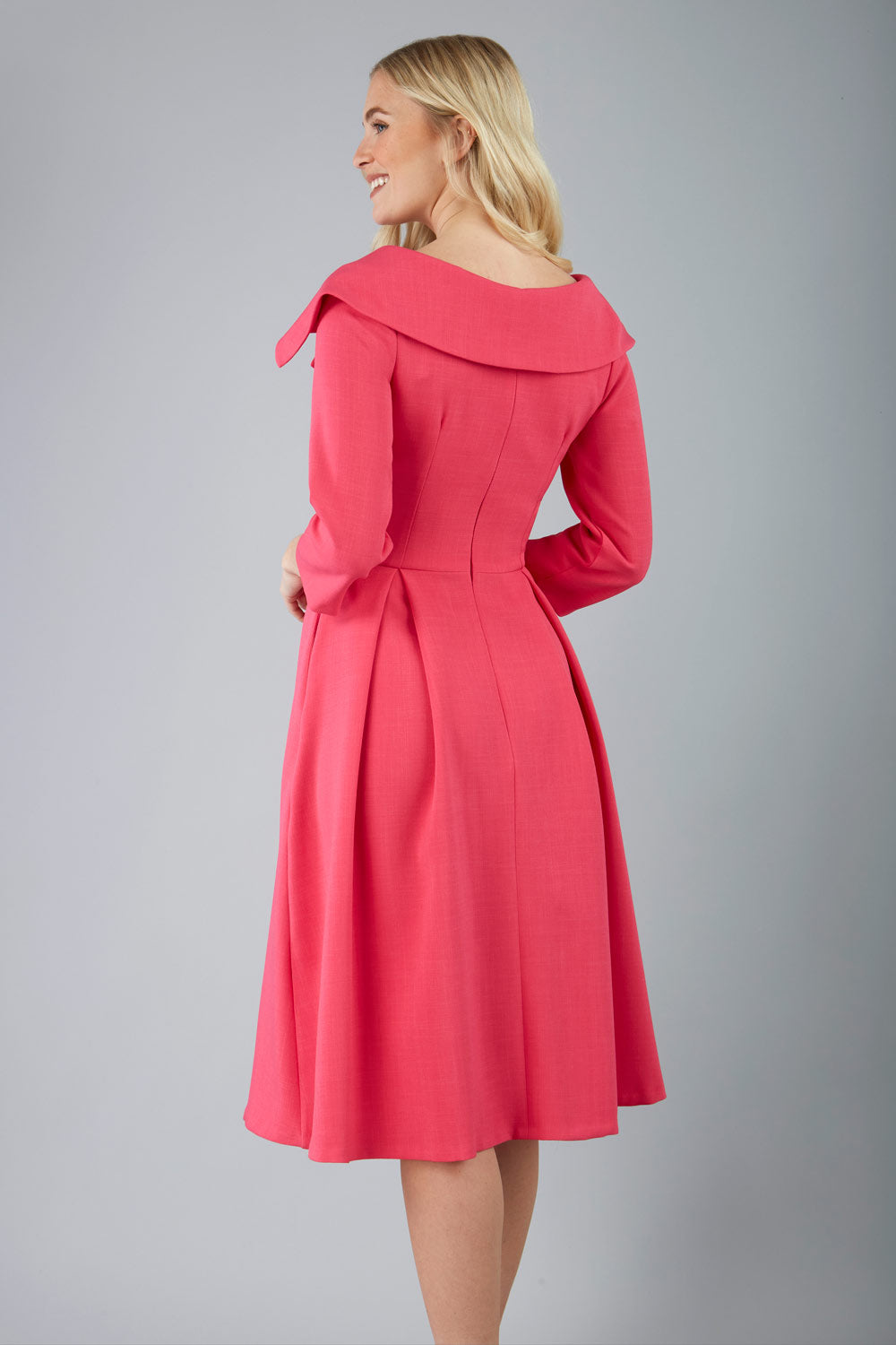 Gatsby Sleeved Oversized Collar Swing Dress 