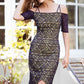 HYBRID ISLA CREPE BARDOT LACE DRESS 