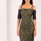 HYBRID ISLA CREPE BARDOT LACE DRESS 
