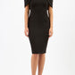 Halo Cape Pencil Dress 