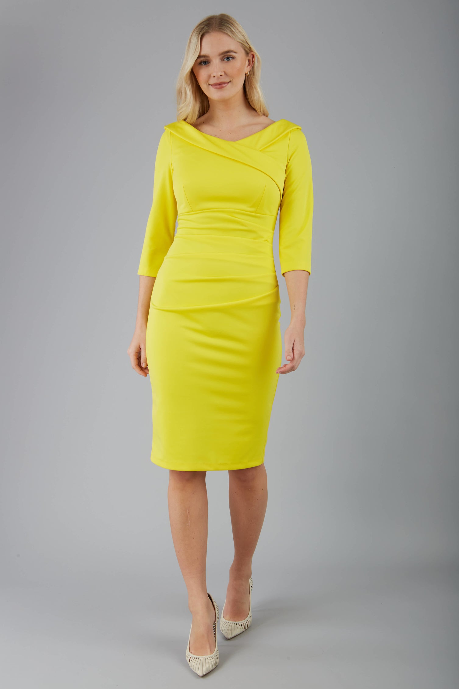 Ionian Sleeved Pencil Skirt Dress 