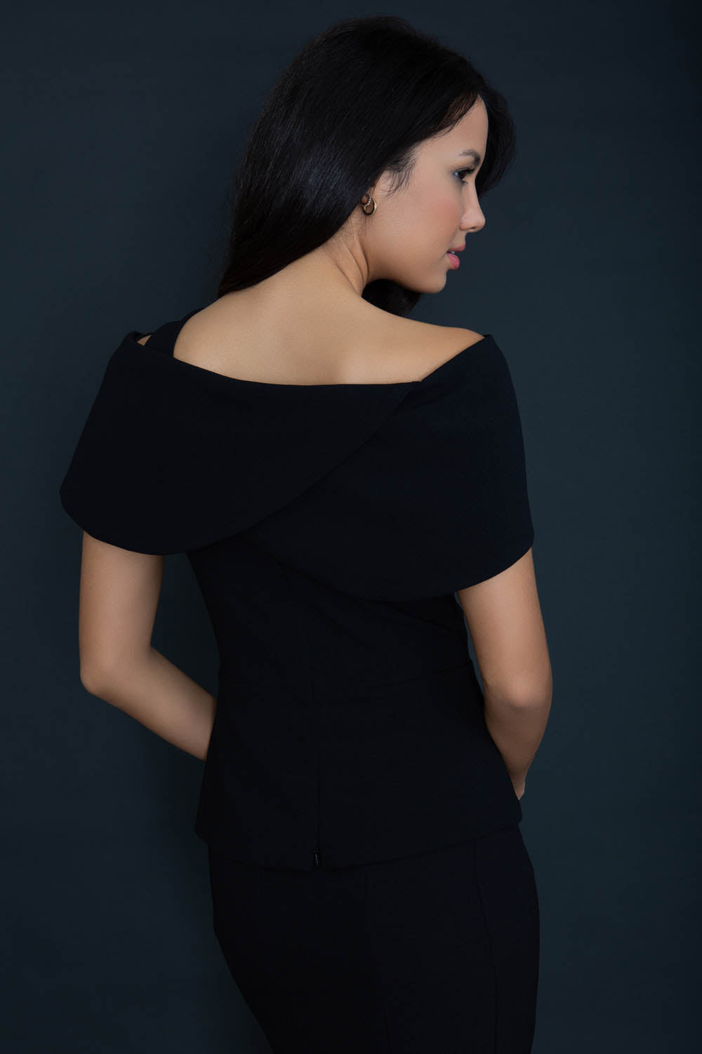 Jojo Asymmetric Black Top 