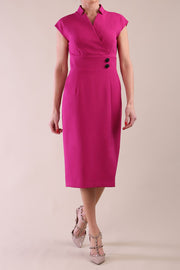 Model wearing diva catwalk Derby pencil skirt dress