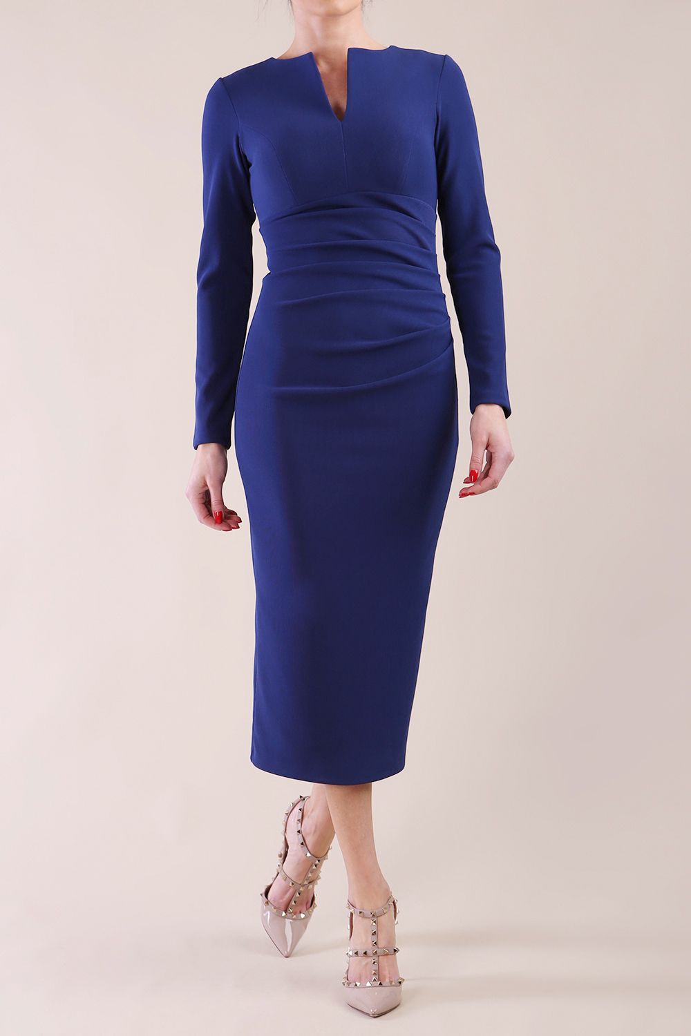 Long Sleeved Lydia Midi Pencil Dress 