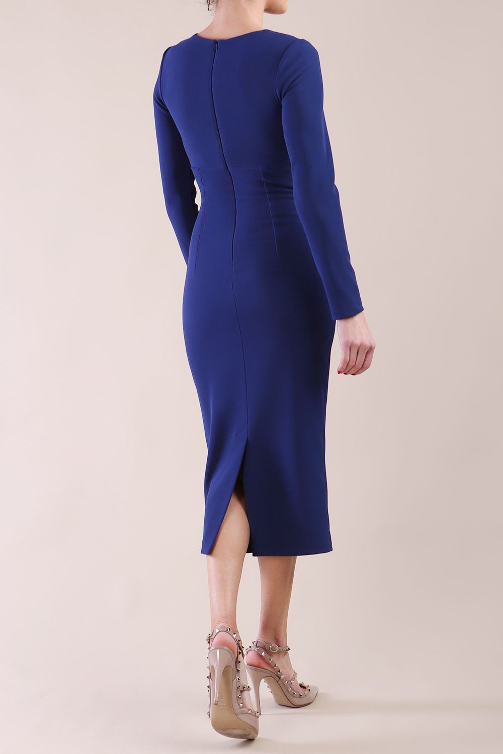 Long Sleeved Lydia Midi Pencil Dress 