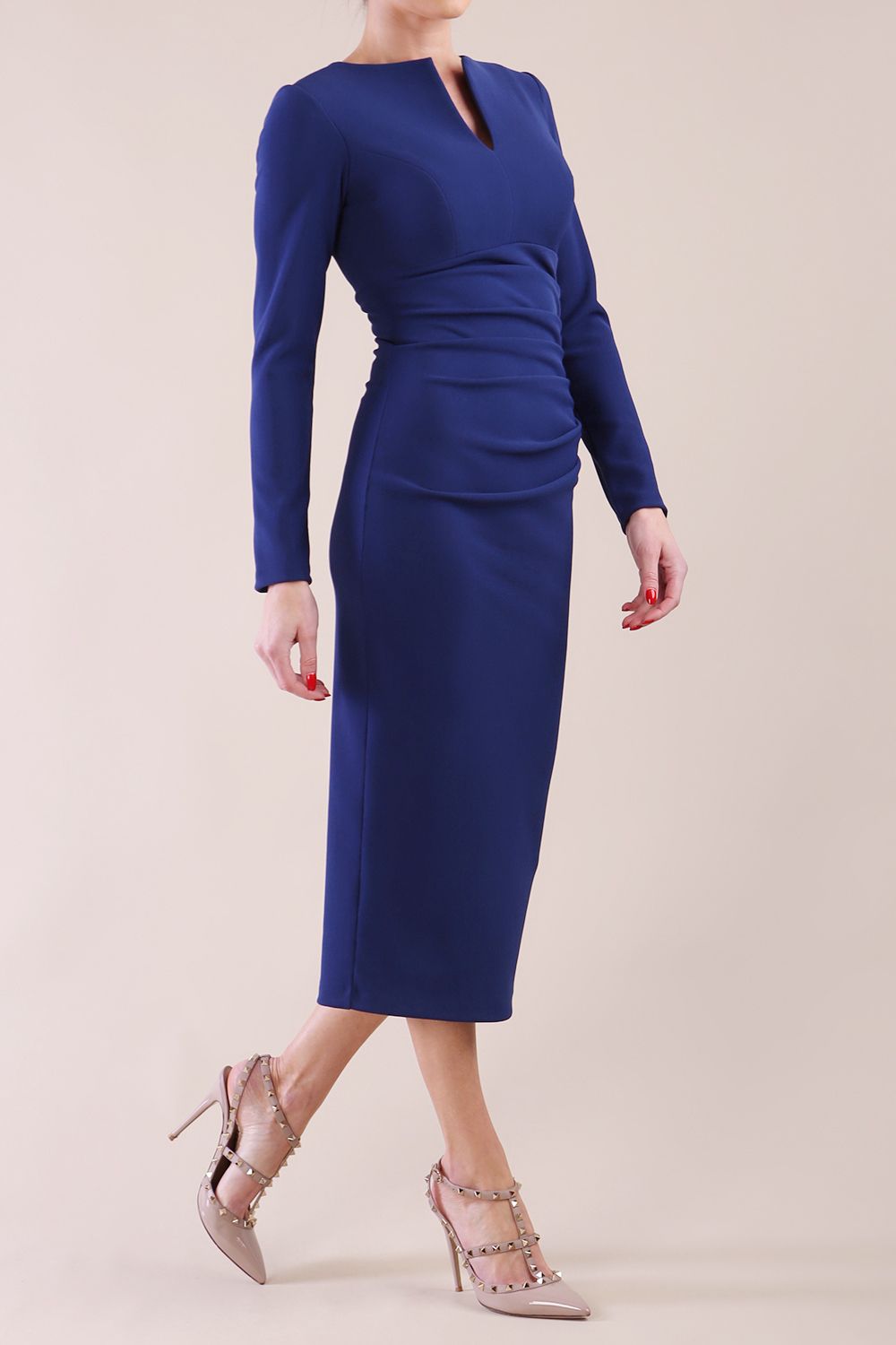 Long Sleeved Lydia Midi Pencil Dress 