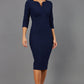 Lovelly Sweetheart Neckline Sleeved Pencil Dress 