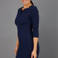 Lovelly Sweetheart Neckline Sleeved Pencil Dress 
