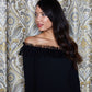 Lyrical Off Shoulder Black Dress 