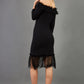 Lyrical Off Shoulder Black Dress 