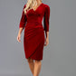 Marianne Velvet Velour V neck Dress 