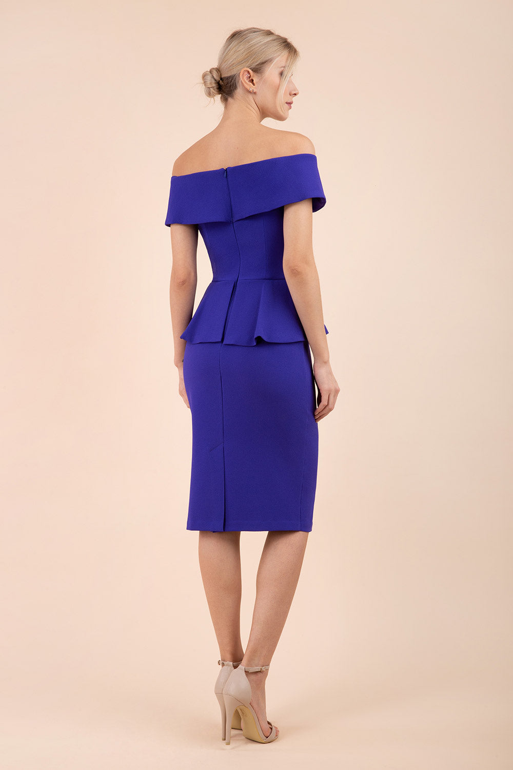 Moonlight Off Shoulder Peplum Dress 