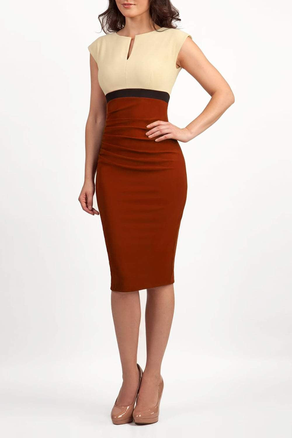 Nadia Colour Block Sleeveless Dress 