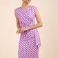 Perry Polka Dot Print Sleeveless Pencil Dress 