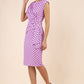 Perry Polka Dot Print Sleeveless Pencil Dress 
