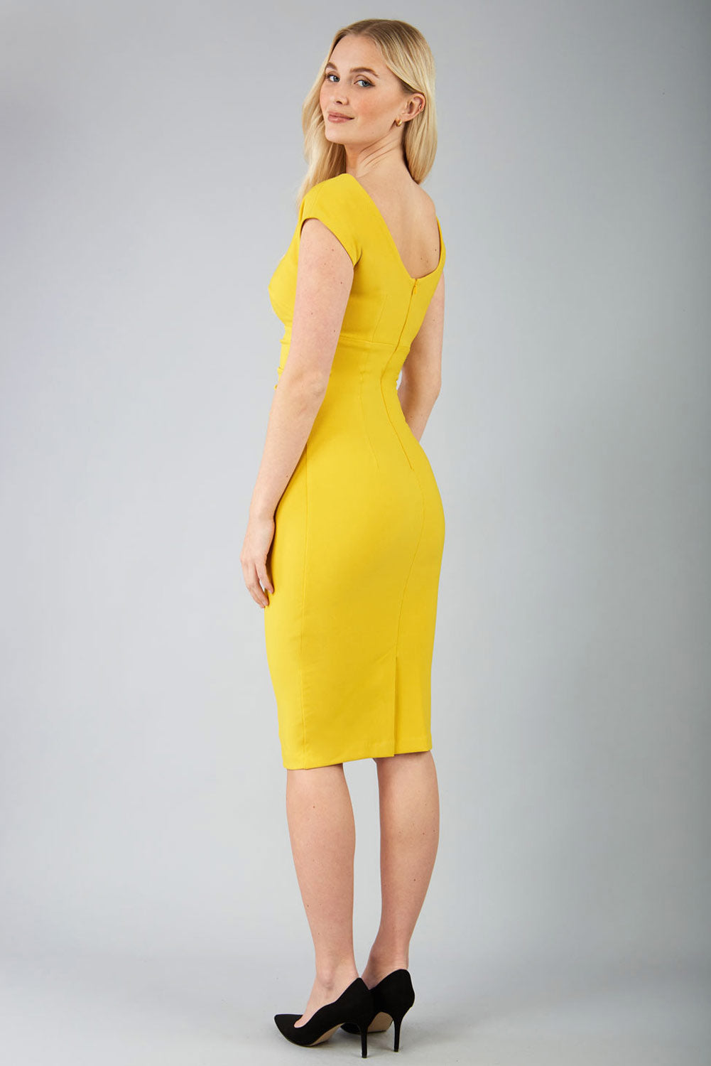 Polly Cap Sleeved Pencil Dress 