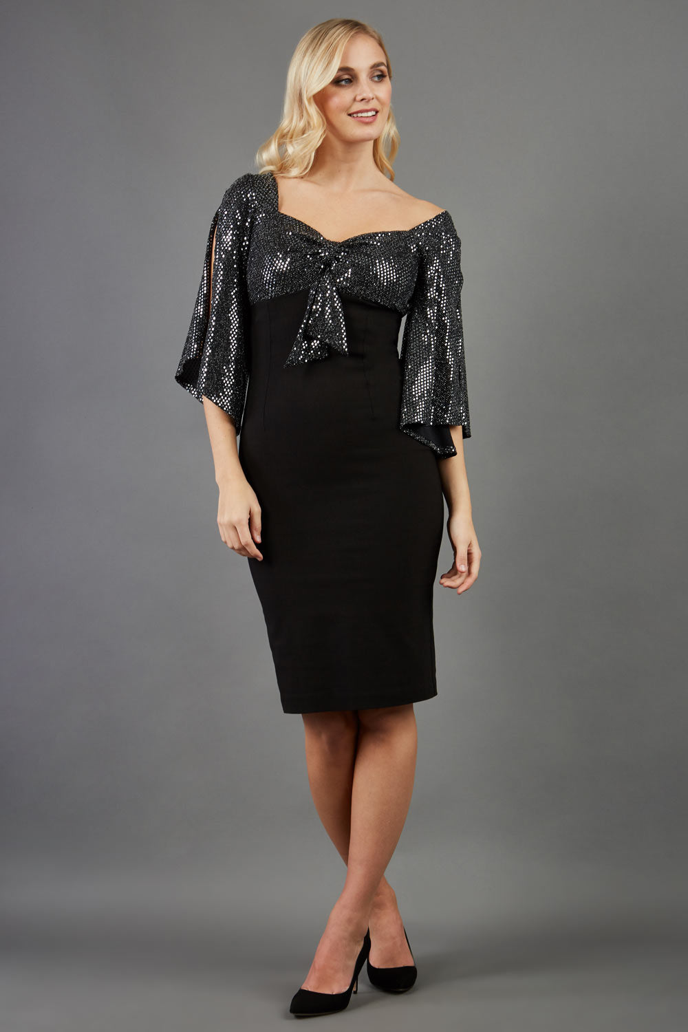 Premiere Glitter Pencil Dress 