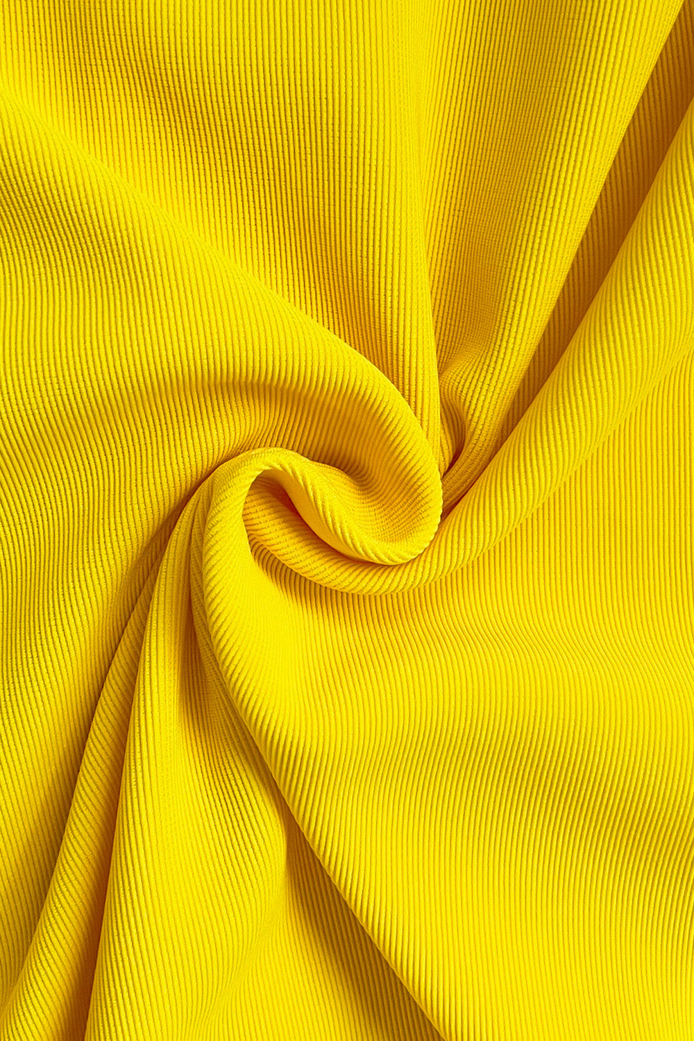 Ribbed super stretch fabric in Sunshine Yellow