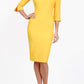 Seed Kennedy Sleeved Shaped Neckline Pencil Dress 