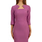 Seed Kennedy Sleeved Shaped Neckline Pencil Dress 