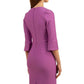 Seed Kennedy Sleeved Shaped Neckline Pencil Dress 