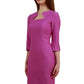 Seed Kennedy Sleeved Shaped Neckline Pencil Dress 