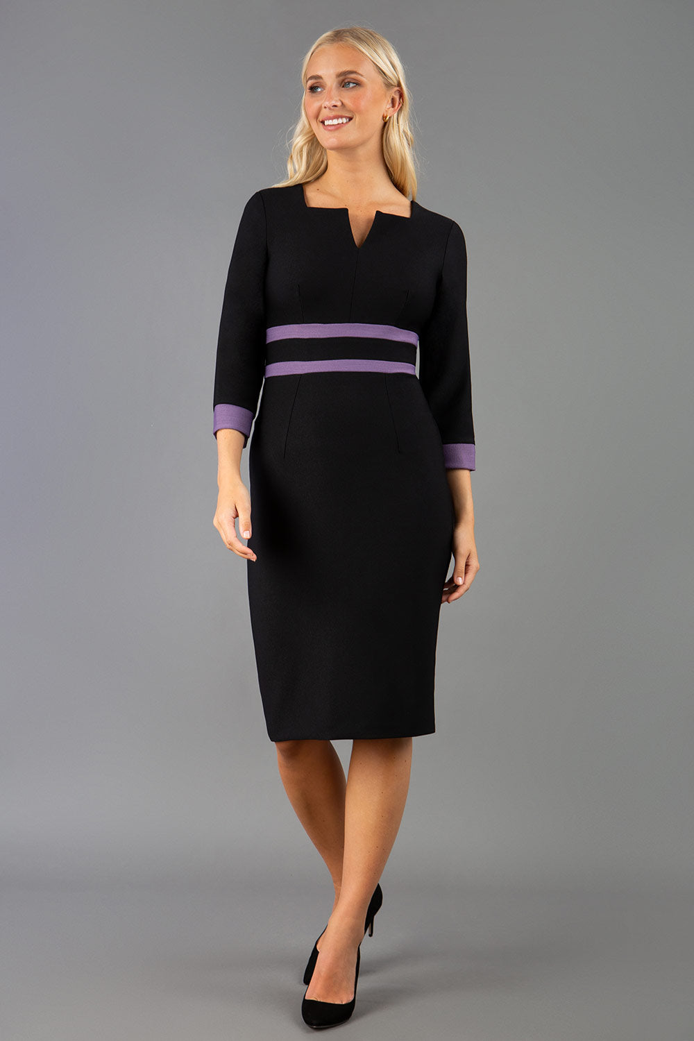 Seed Paeonia Contrast Pencil Dress 