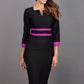 Seed Paeonia Contrast Pencil Dress 