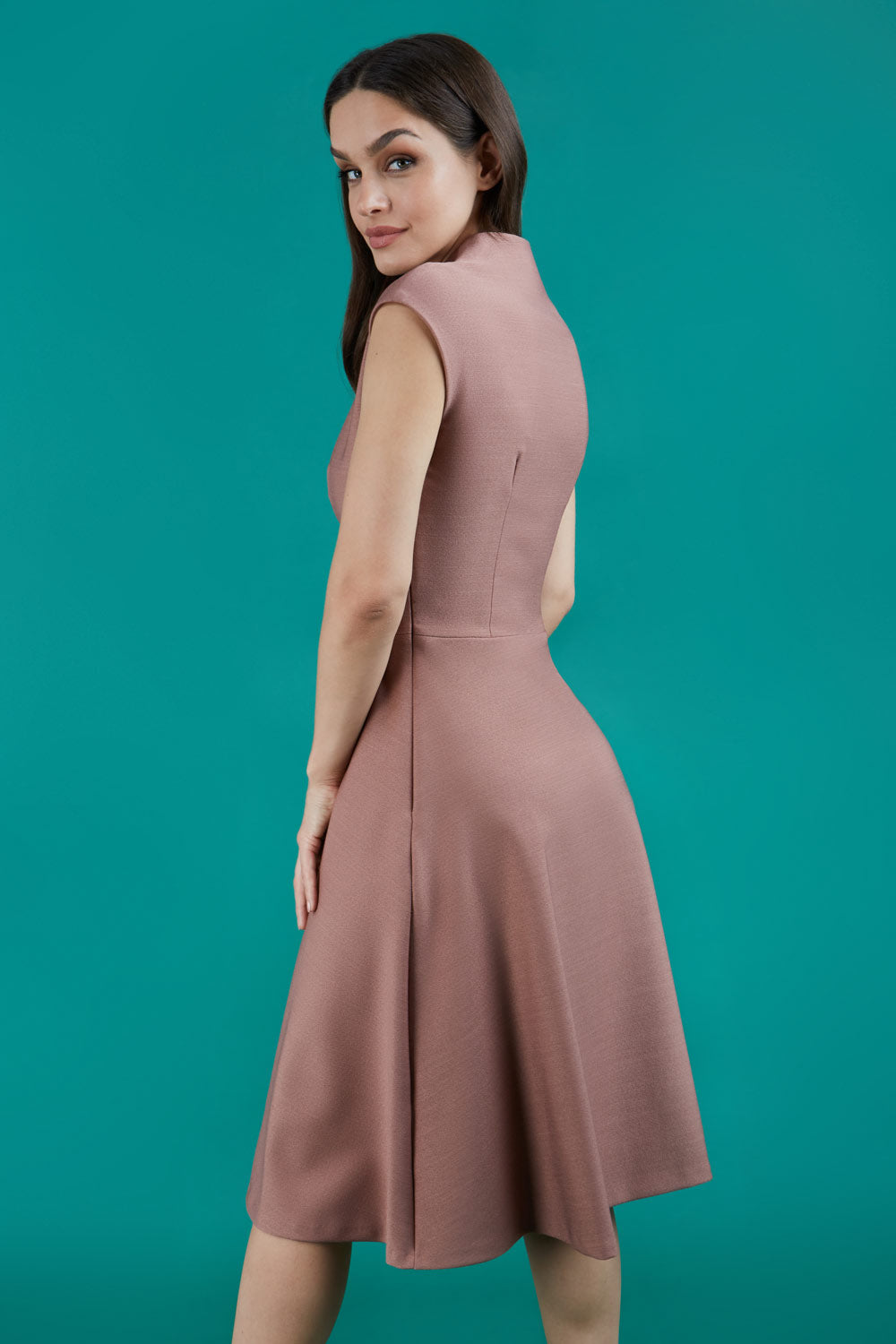 Seed Rio High Split Neckline Swing Dress 