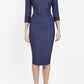 Seed Thornton Round Neck Three-quarter Sleeve Pencil Dress 