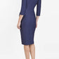 Seed Thornton Round Neck Three-quarter Sleeve Pencil Dress 