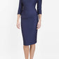 Seed Thornton Round Neck Three-quarter Sleeve Pencil Dress 