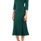 Senne Three-quarter Sleeve Fishtail Dress 