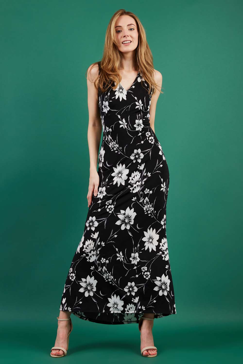 Senza Maxi Floral Sleeveless Long Dress 