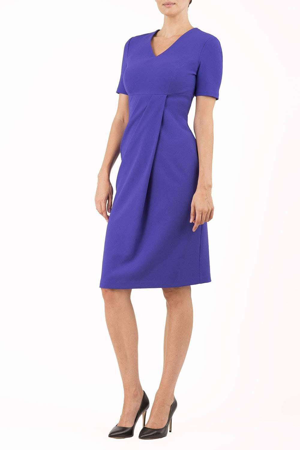 Tregony Short Sleeve V Neck Pencil Dress 