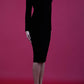 Trocadero Long Sleeve Velvet Pencil Dress 