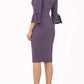Zoe Pencil Dress Dark Mauve